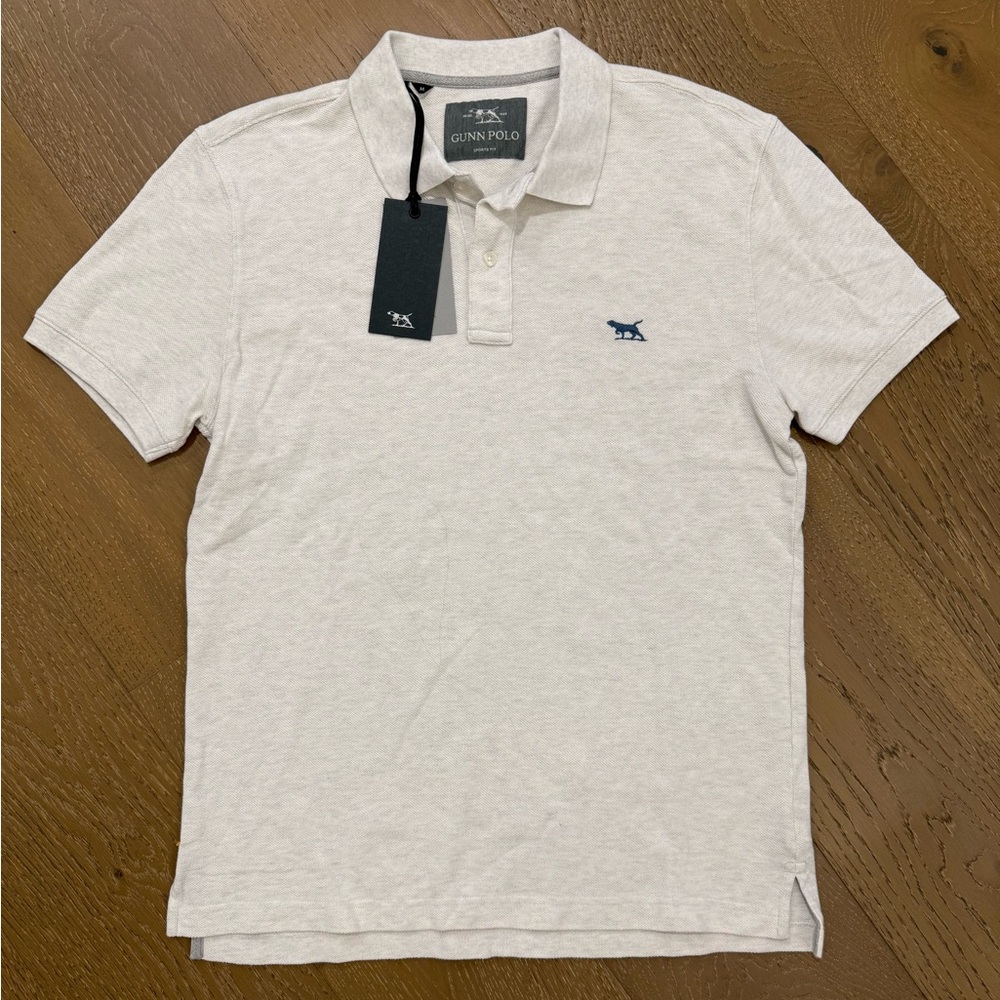 NWT Rodd & Gunn Men's Cream Polo with Navy Logo